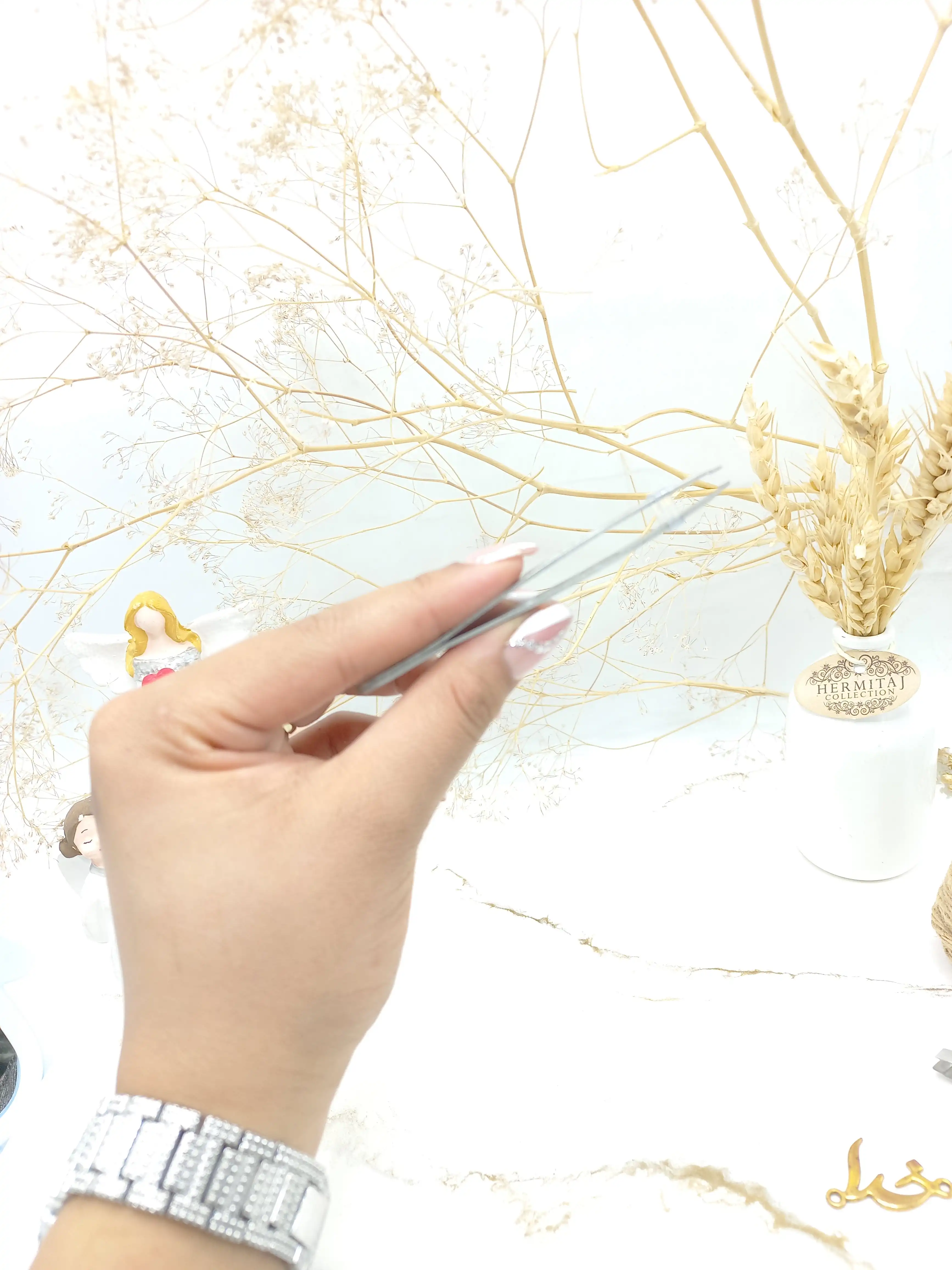موچین استیل طرح گل POLILIKE کد 883