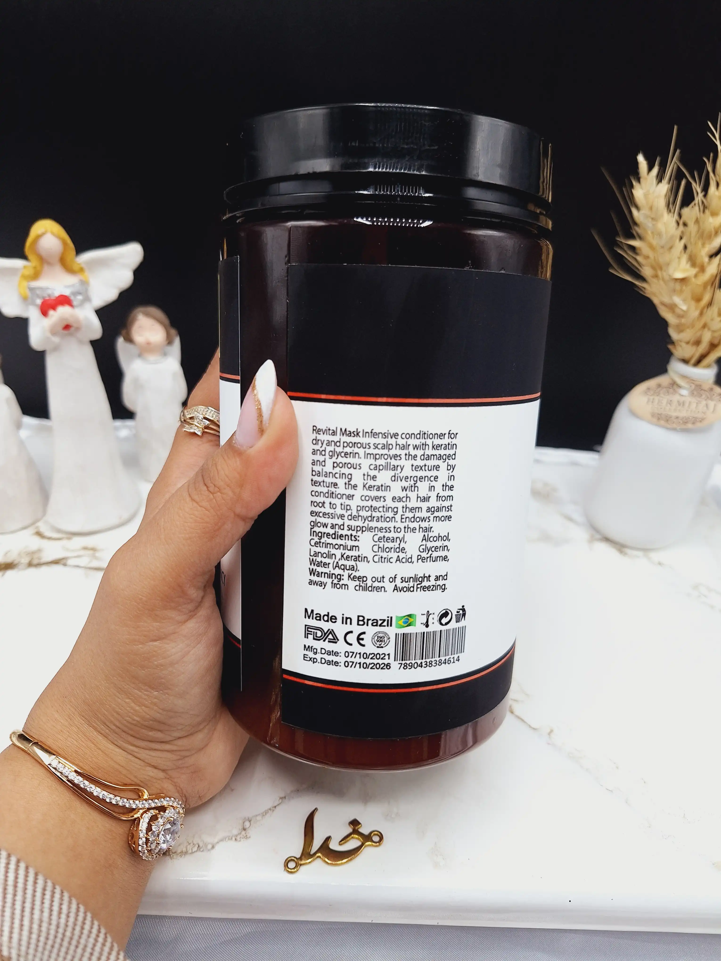 ماسک موی معجزه آسا آرگان+پروتئین وزن 1000ml برند لیز LIZZE ساخت برزیل کد 4614