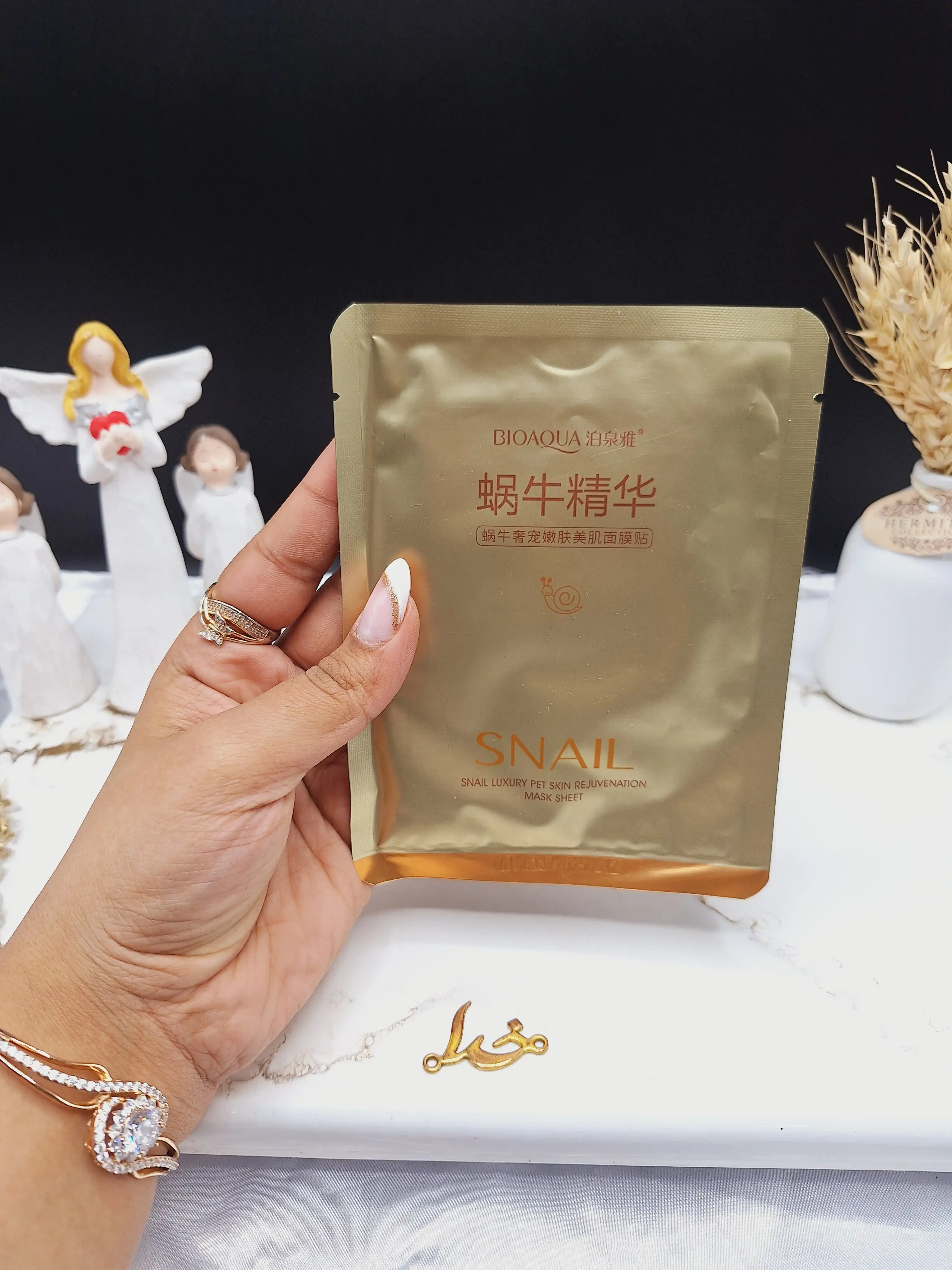 ماسک ورقه ای حلزون طلایی بیوآکوا BIOAQUA