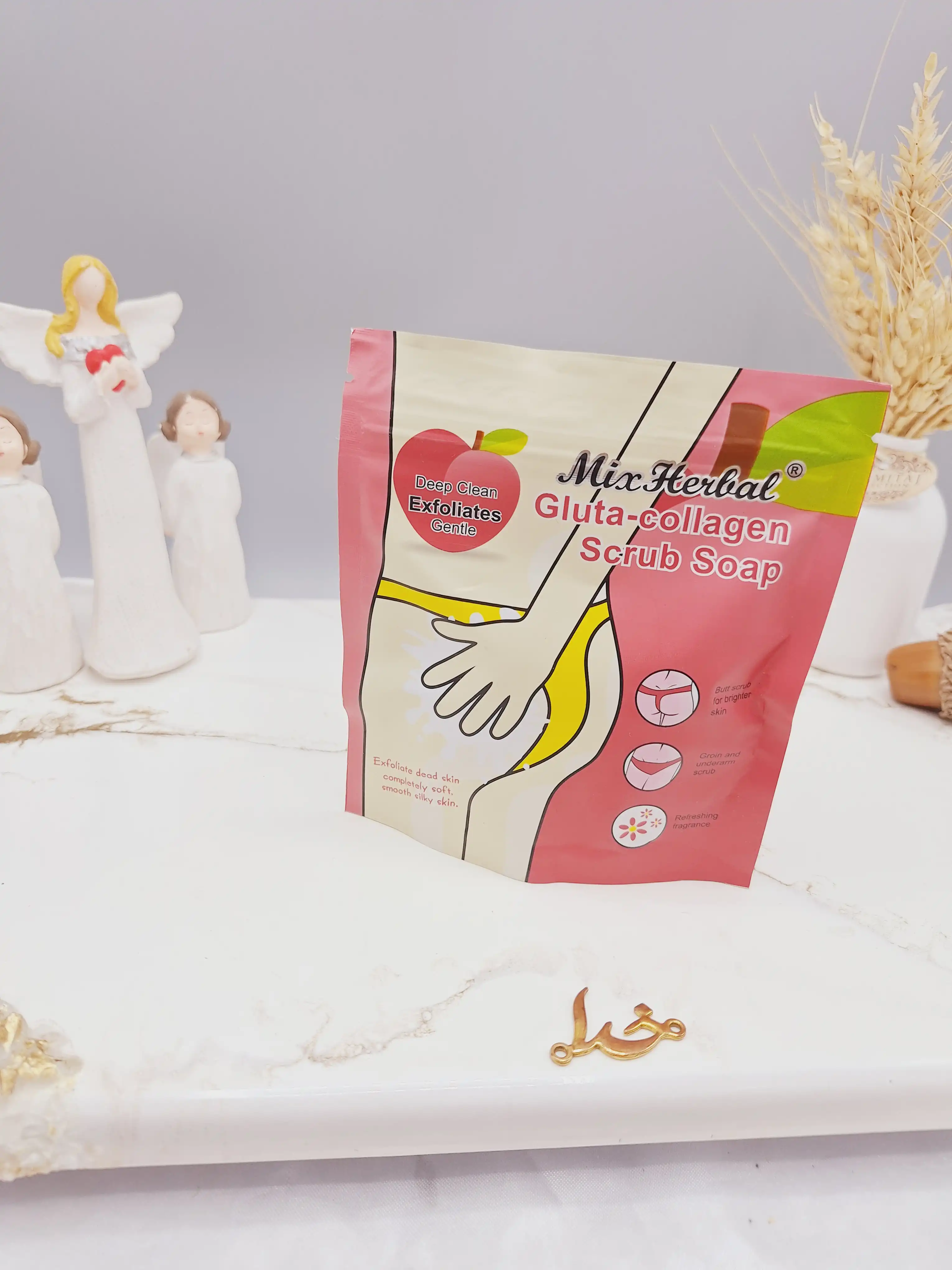 صابون اسکراب هلویی باسن برند Mix Herbal کد 2023