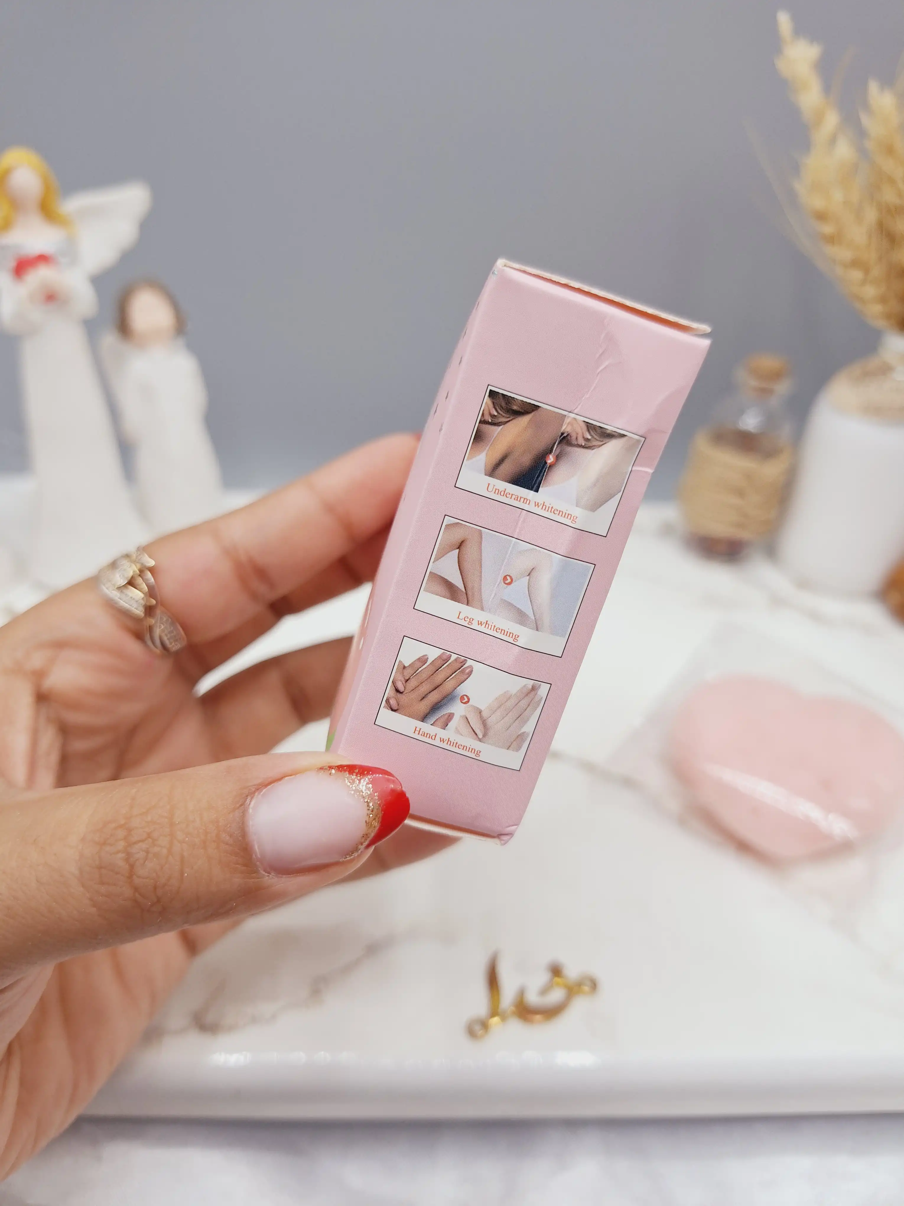 صابون روشن کننده هلویی طرح قلب BABY POWDER کد F8075