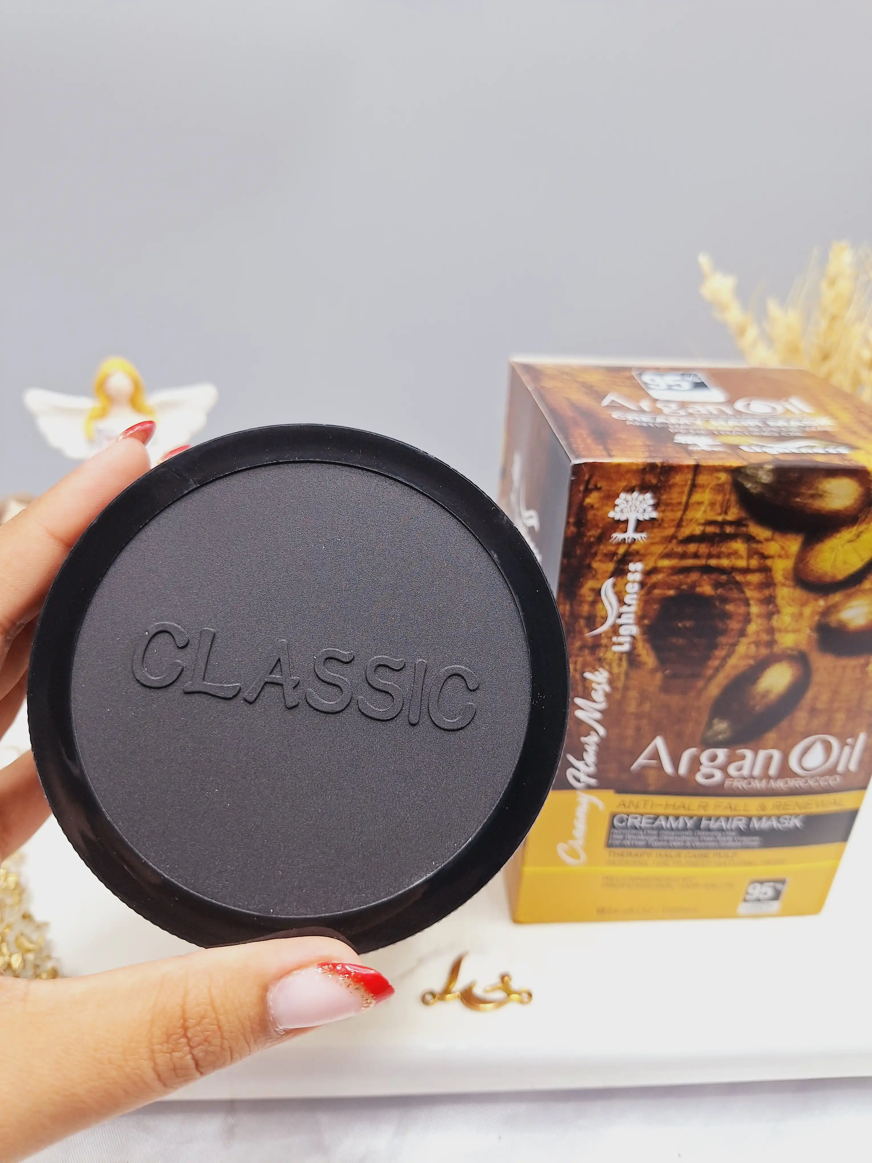 ماسک مو آرگان کراتینه مراکشی ساخت اسلواکی جعبه دار لایتنس 900 میل 95% ARGAN OIL