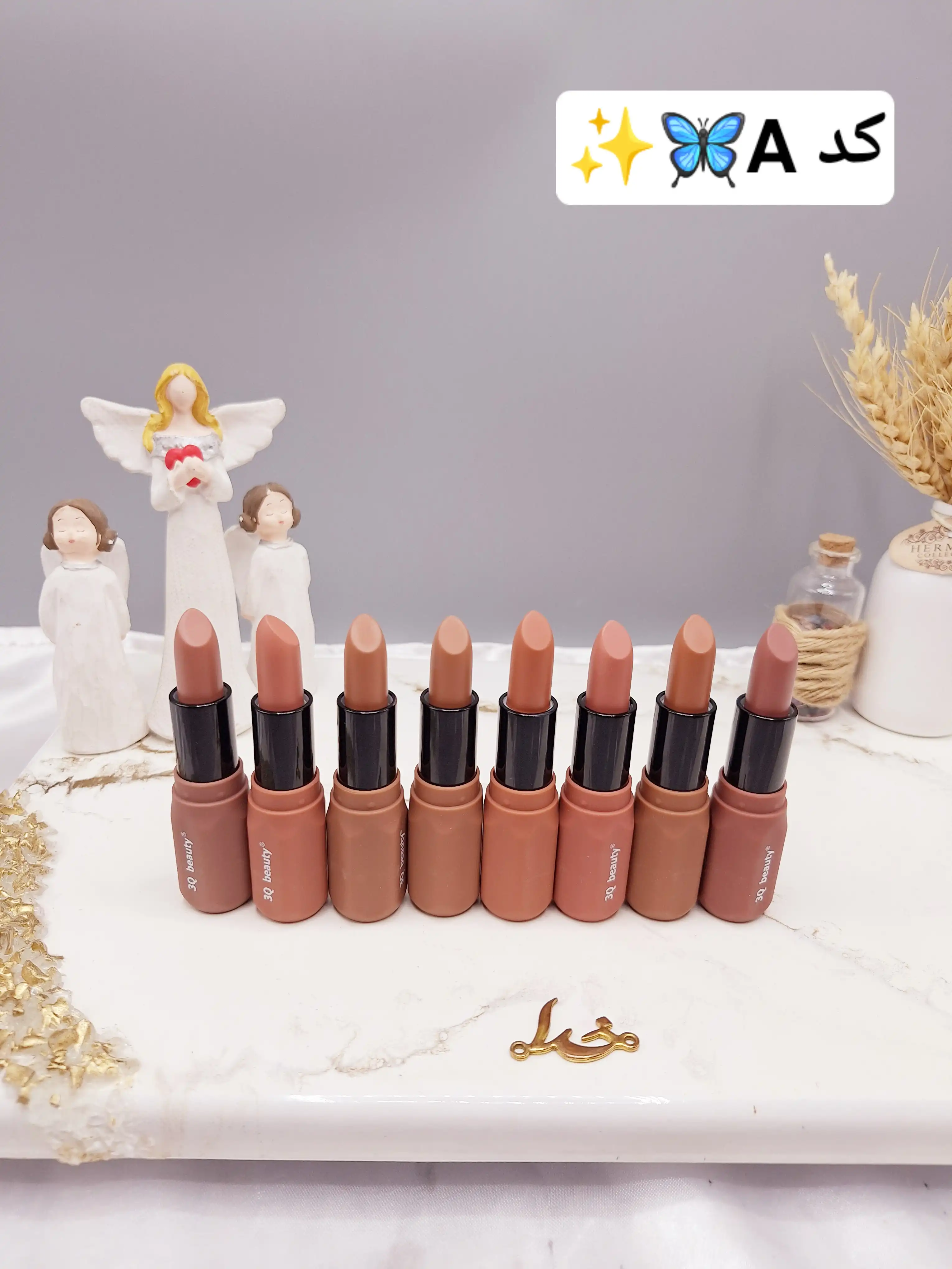 پک 8تایی رژ جامد پرطرفدار برند 3Q beauty کد LS_145