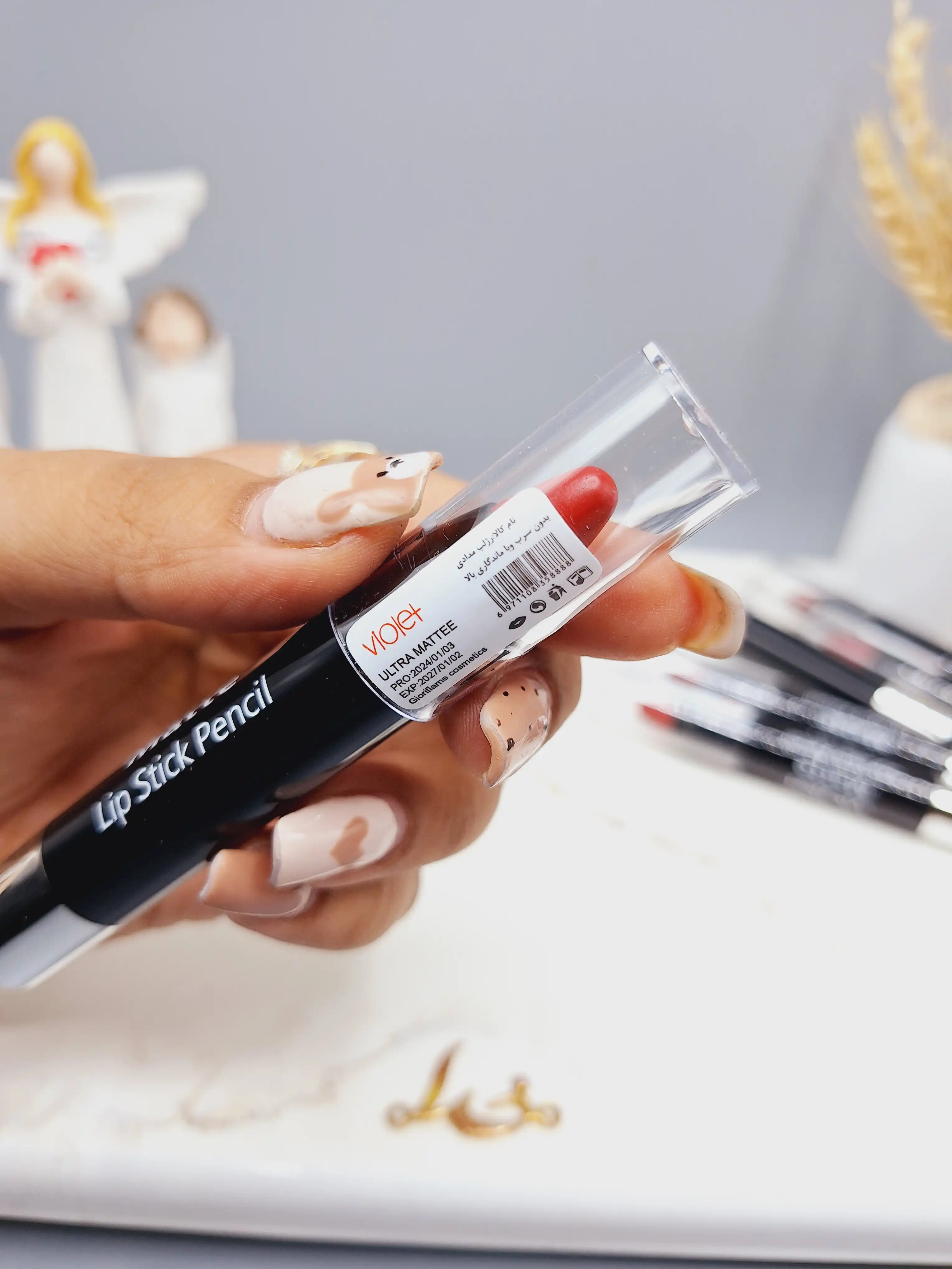 پک 6 تایی رژ جامد مدل پیچی برند ویولت کد 2304