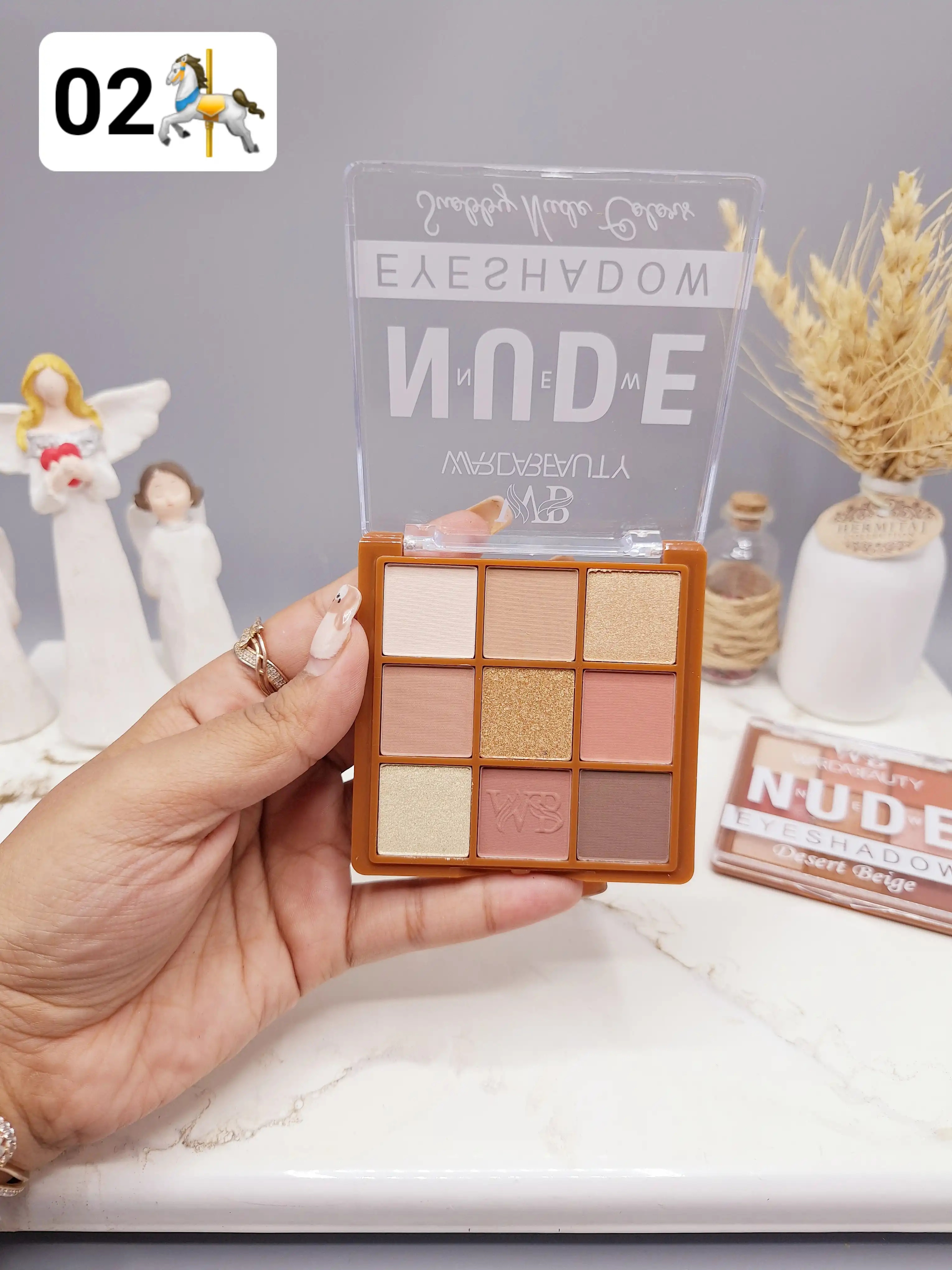 پالت سایه 9 رنگ نود  WARDABEAUTY مدل Desert Beige کد 312132