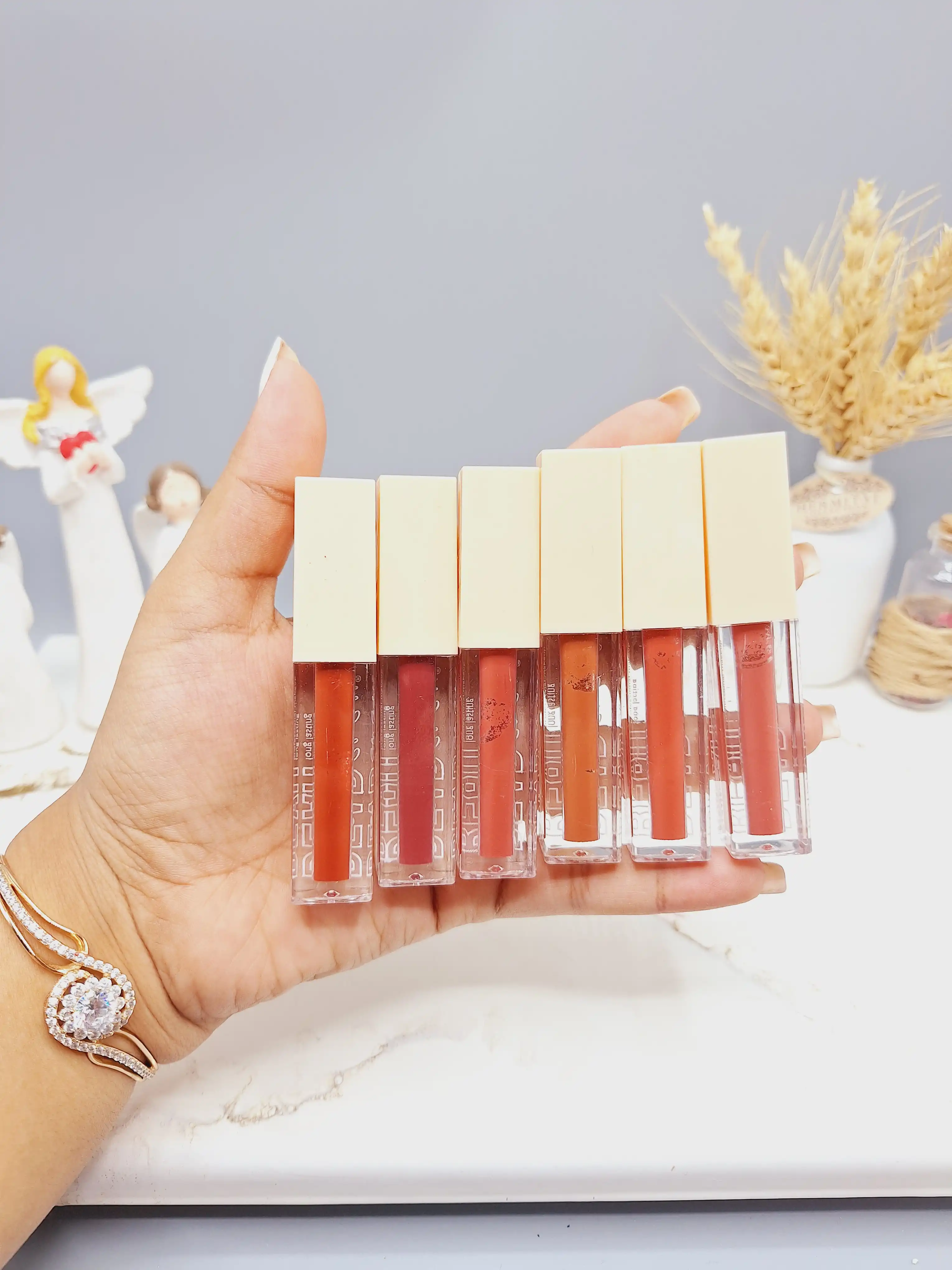 پک 6 تایی رژ مایع مات کالر کستل طرح استیکر خرسی کد 4195