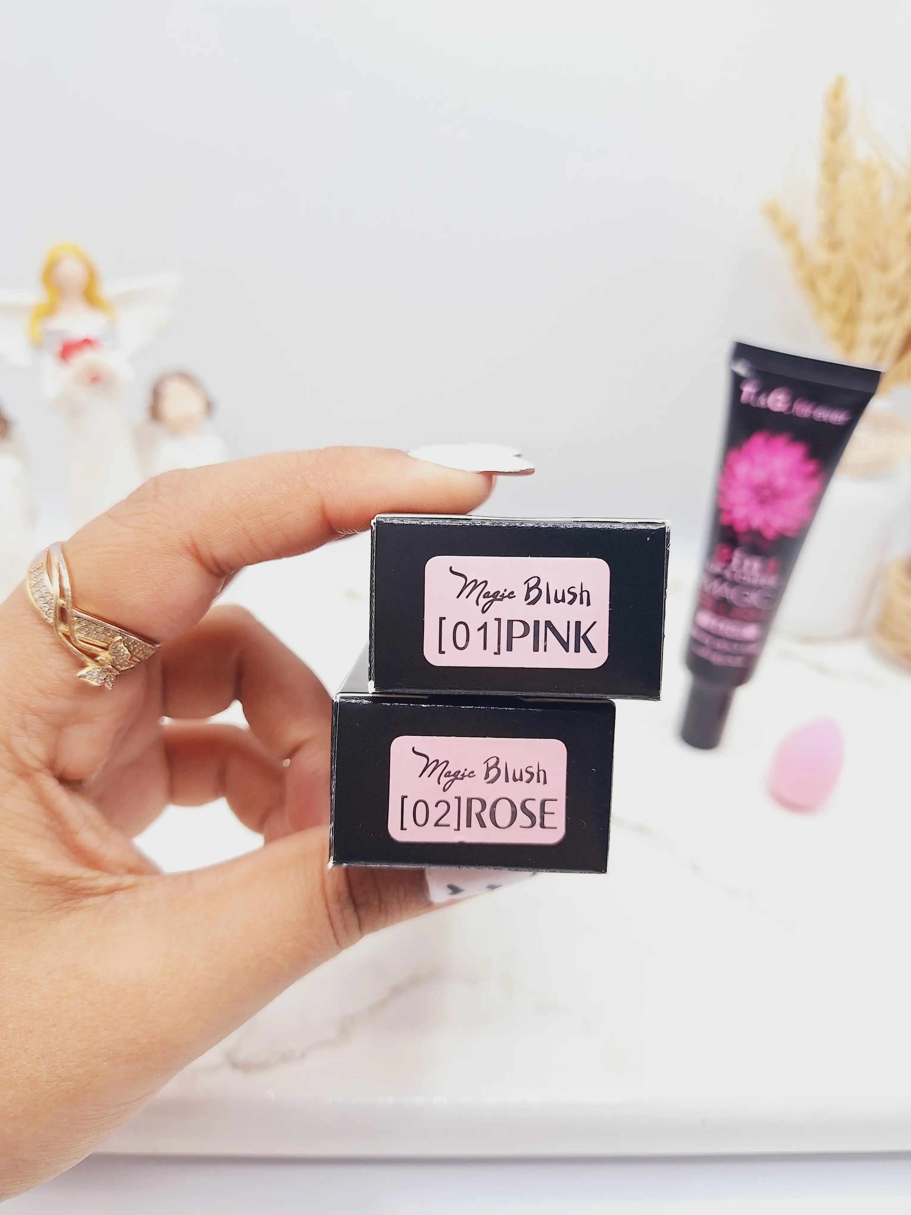 رژ گونه و رژ لب جادویی 36 ساعته ترند همراه پد برند TL&G. for ever کد 063