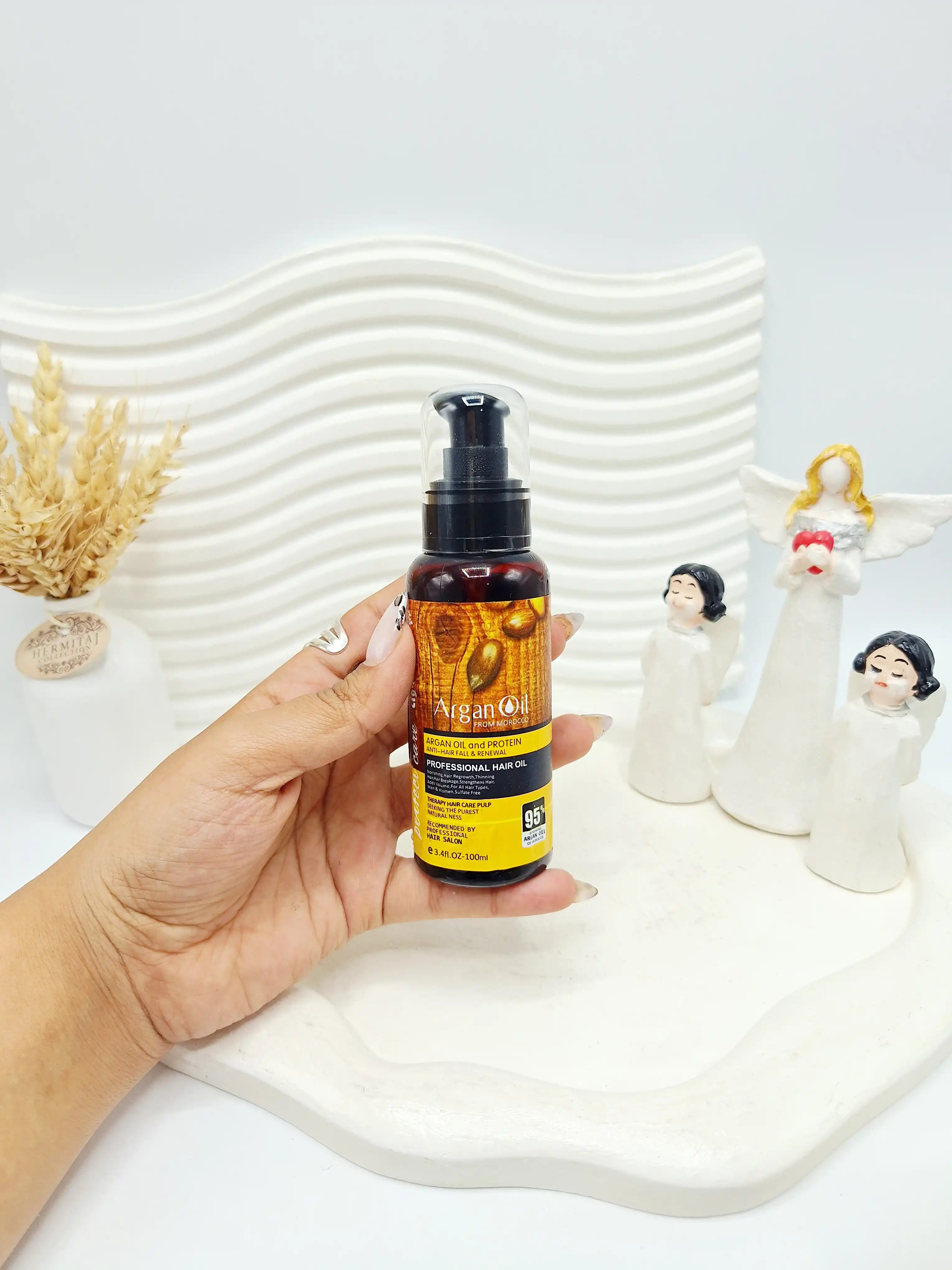 روغن مو آرگان تغذیه کننده مراکشی ساخت اسلواکی لایتنس 100میل (بدون کارتن) کد ۶۴۲۴
